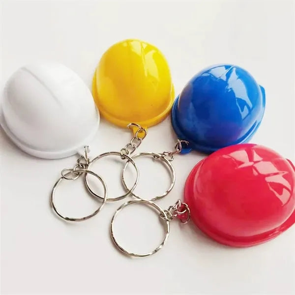Mini Construction Helmet Keychain Plastic Hat Bottle Opener