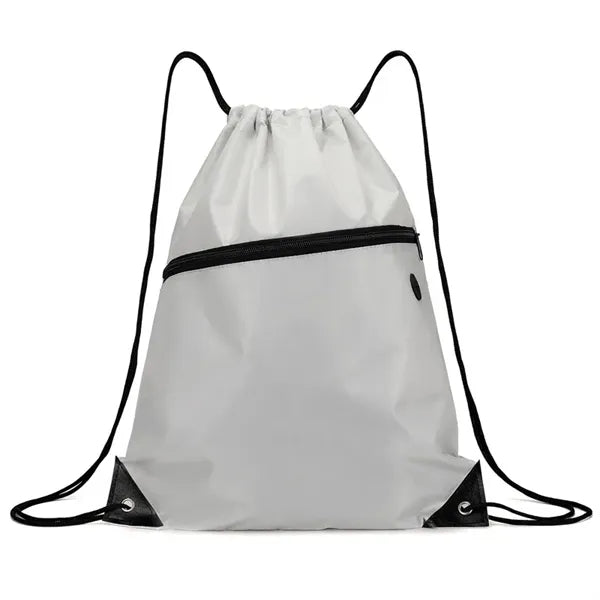 Drawstring Backpacks With Front Pocket and Earphone Hole