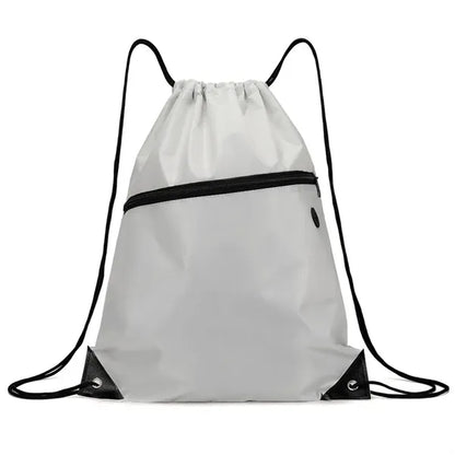 Drawstring Backpacks With Front Pocket and Earphone Hole