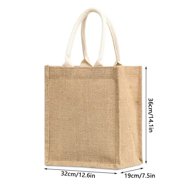 Jute Tote Bags Durable Burlap  with Handle