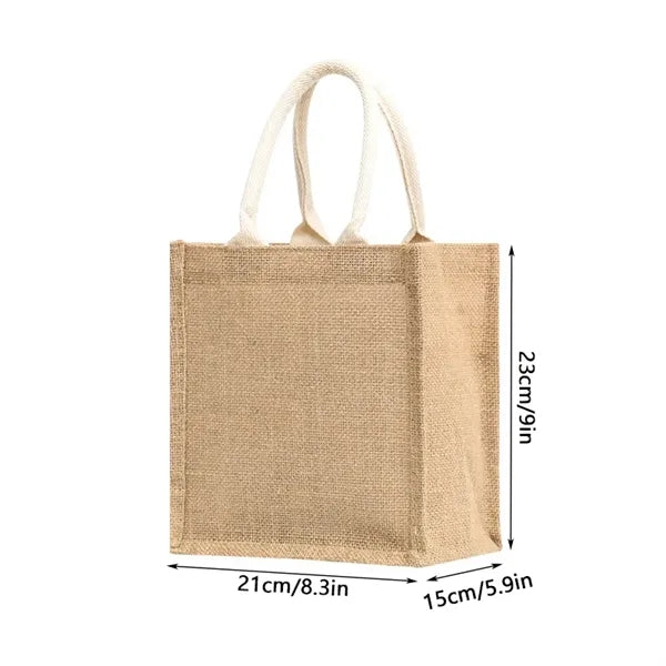 Jute Tote Bags Durable Burlap  with Handle