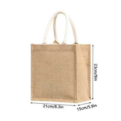 Jute Tote Bags Durable Burlap  with Handle