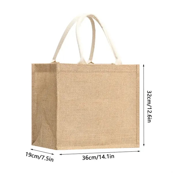 Jute Tote Bags Durable Burlap  with Handle