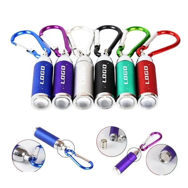 Aluminum Telescopic LED Keychain w/ Carabiner