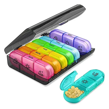Weekly  Organizer Portable Travel Pill Box 7 Days