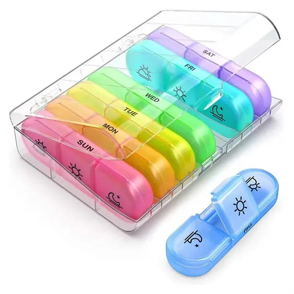 Weekly  Organizer Portable Travel Pill Box 7 Days