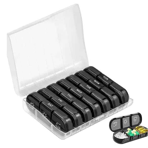 Weekly  Organizer Portable Travel Pill Box 7 Days