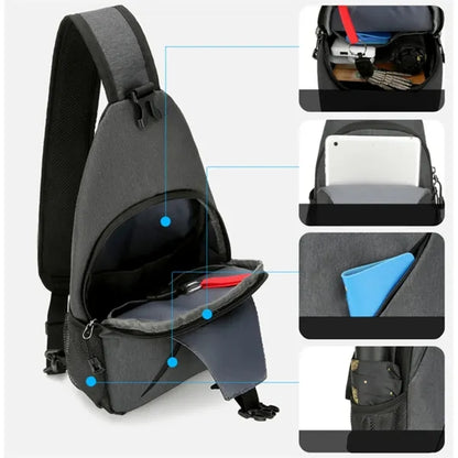 Lightweight Crossbody Sling Bag W/ Headphone Jack