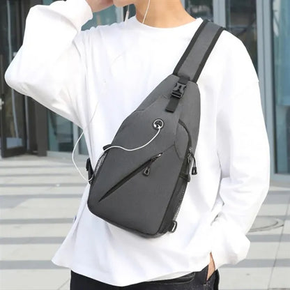Lightweight Crossbody Sling Bag W/ Headphone Jack