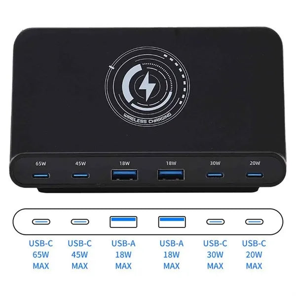 6 Ports Wireless Charger Station