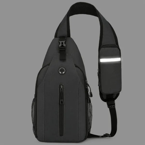 Running Crossbody Sling Bag W/ Headphone Hole Large Capacity