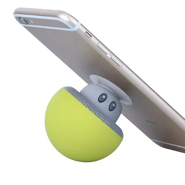 Silicone Bluetooth Speaker with Sucker Phone Stand Mushroom