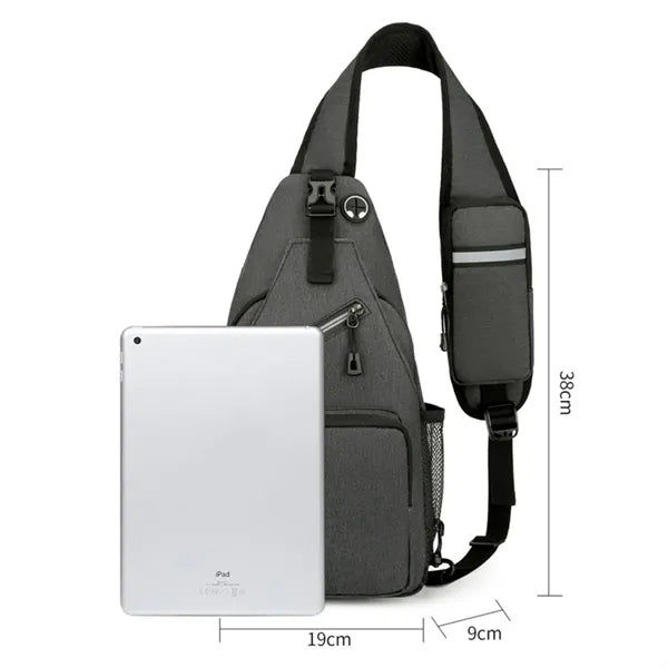 Waterproof Crossbody Sling Bag W/ Headphone Jack