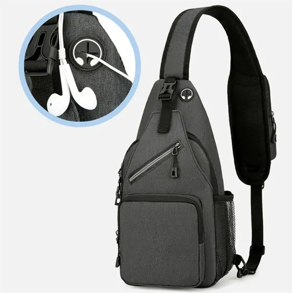 Waterproof Crossbody Sling Bag W/ Headphone Jack