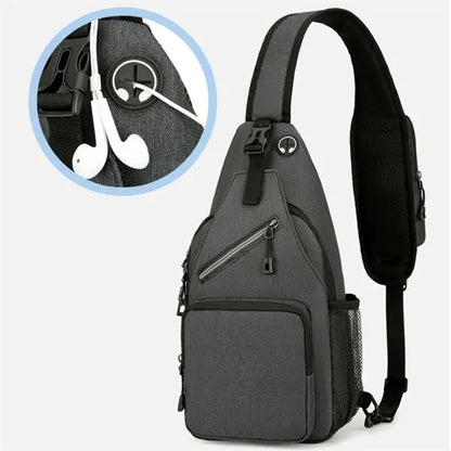 Waterproof Crossbody Sling Bag W/ Headphone Jack