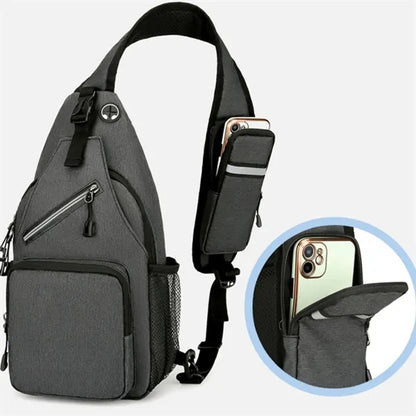 Waterproof Crossbody Sling Bag W/ Headphone Jack