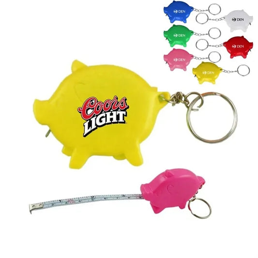 Pig Shape Tape Measure Key Chain