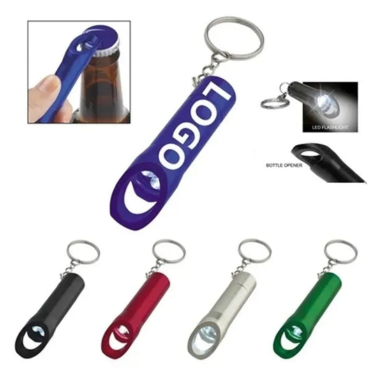 Aluminum LED Bottle Opener Keychain