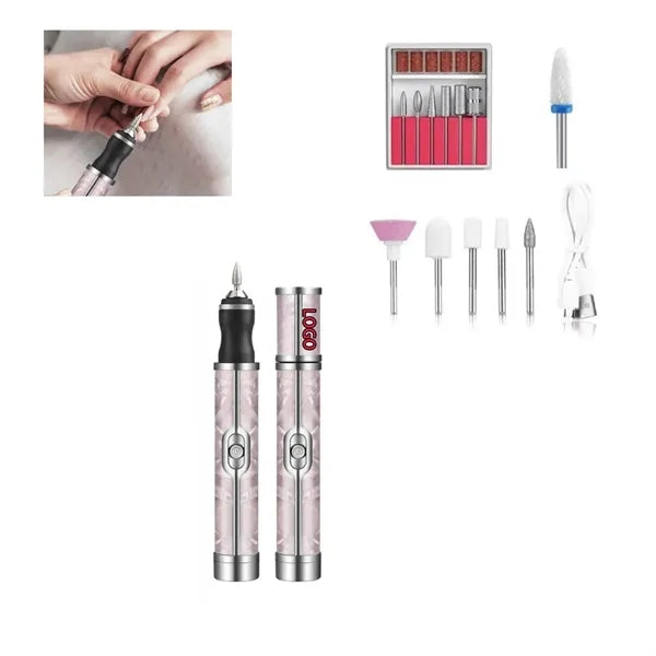 Rechargeable Electric Nail Grinder with 5 Grinding Heads