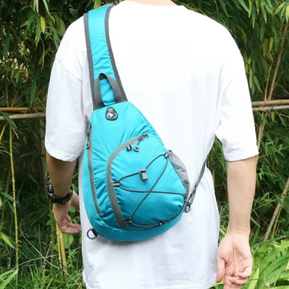 Reflective Running Crossbody Sling Bag W/ Headphone Jack