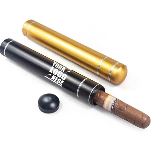 Portable Metal Cigar Holder Case