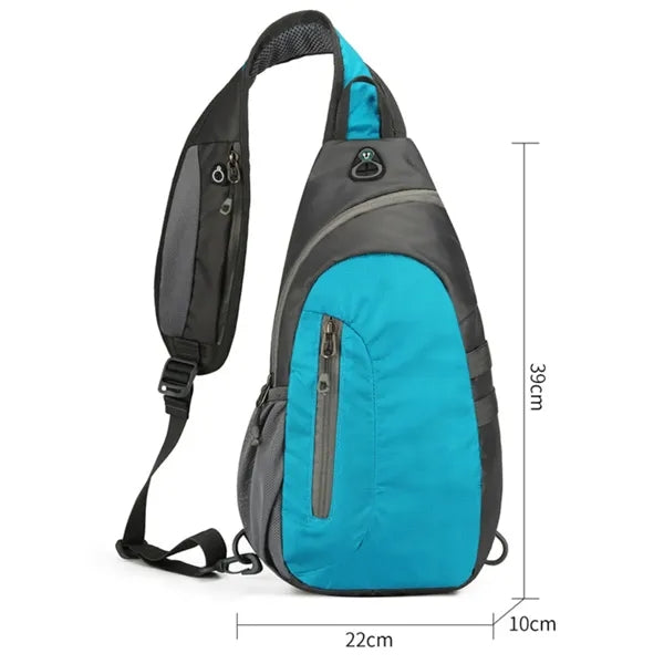 Waterproof Cycling Crossbody Sling Bag W/ Headphone Jack