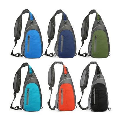 Waterproof Cycling Crossbody Sling Bag W/ Headphone Jack