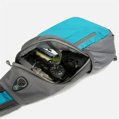 Waterproof Cycling Crossbody Sling Bag W/ Headphone Jack