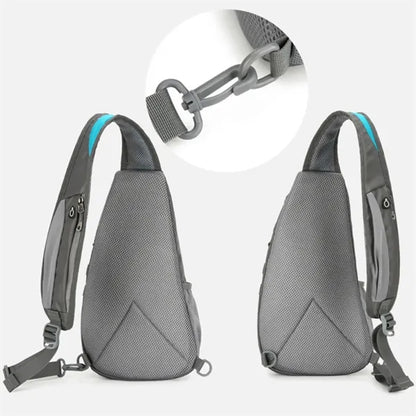Waterproof Cycling Crossbody Sling Bag W/ Headphone Jack