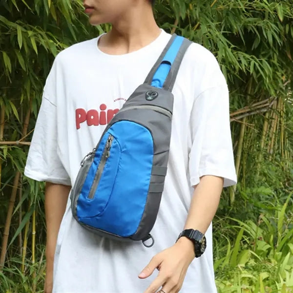 Waterproof Cycling Crossbody Sling Bag W/ Headphone Jack