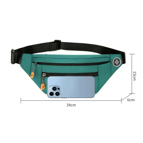 Adjustable Running Hiking Fanny Waist Bag W/ Headphone Jack