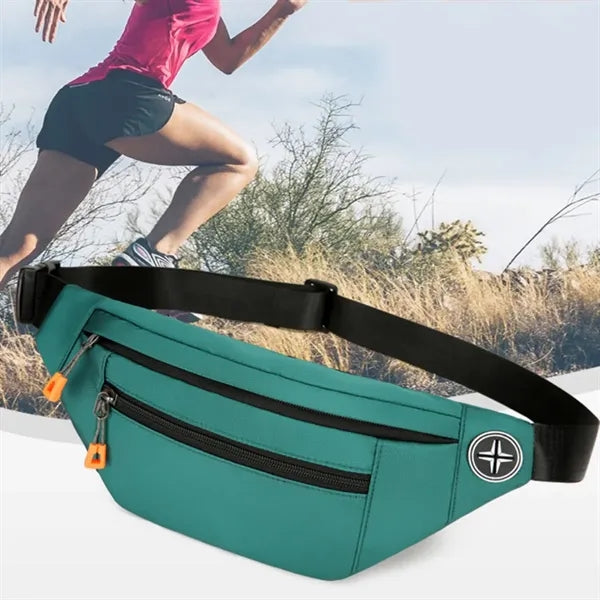 Adjustable Running Hiking Fanny Waist Bag W/ Headphone Jack
