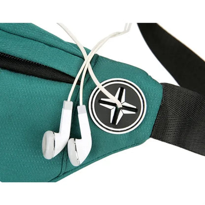 Adjustable Running Hiking Fanny Waist Bag W/ Headphone Jack