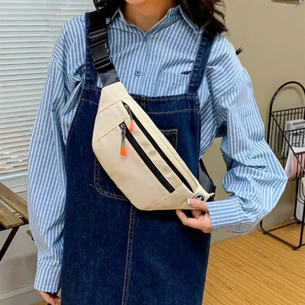 Adjustable Running Hiking Fanny Waist Bag W/ Headphone Jack