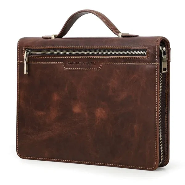 Genuine Leather Zippered Padfolio