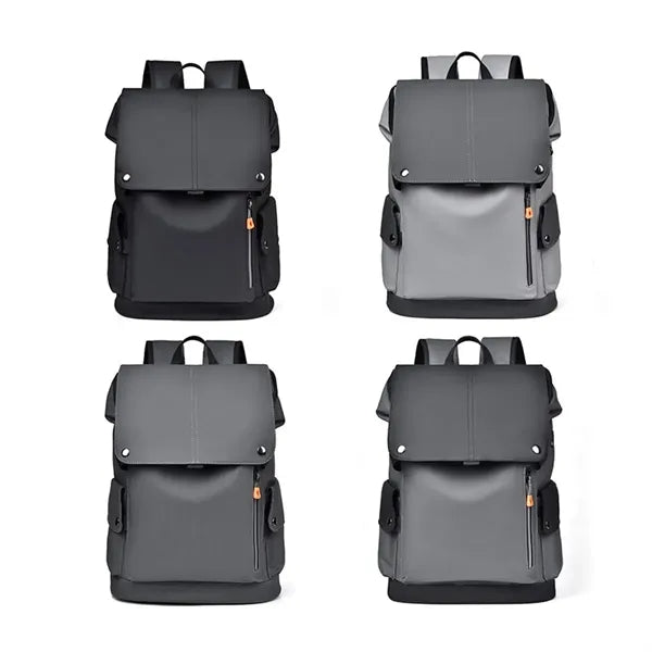 Durable PU Leather Large Backpack for Work School Travel