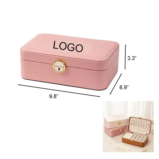 Elegant Waterproof PU Jewelry Storage Box