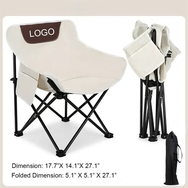 Comfortable Foldable Camping Chair with 250lb Max Load