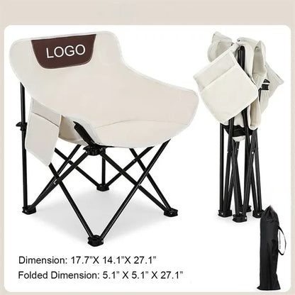 Comfortable Foldable Camping Chair with 250lb Max Load