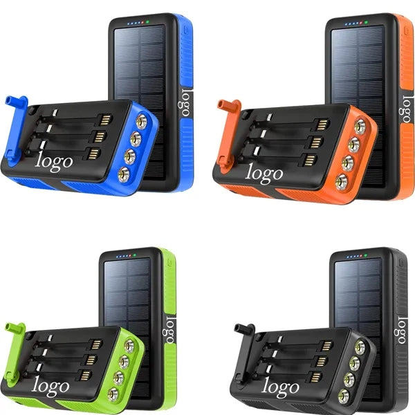 10000mAh Solar Hand-Crank Power Bank