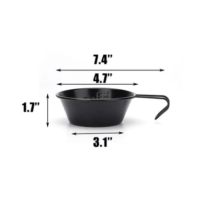 304 Stainless Steel Non-Stick Stackable Camping Bowl Mug