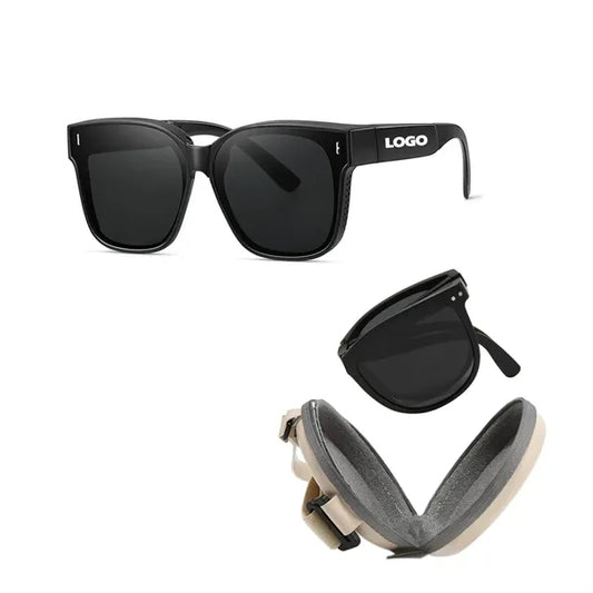 Lightweight Tri-Fold Polarized Sunglasses With Storage Box