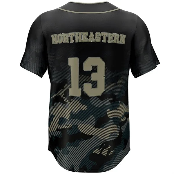 Sublimation UPF Mesh Full-Button Baseball Jersey - Men Women