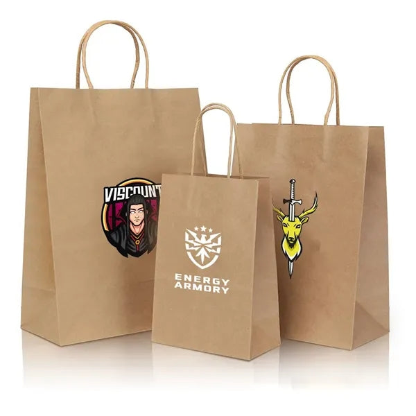 Natural Kraft Paper Shopper Tote Bag - Large