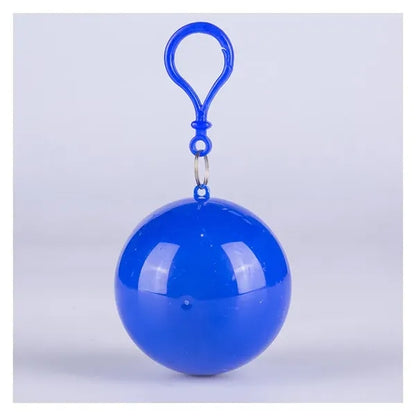 Disposable Emergency Rain Ponchos in Keychain Balls