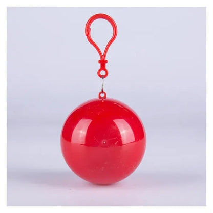 Disposable Emergency Rain Ponchos in Keychain Balls