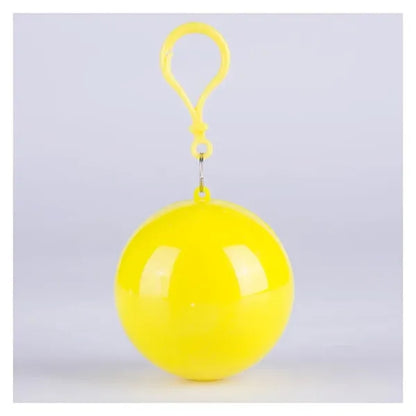 Disposable Emergency Rain Ponchos in Keychain Balls