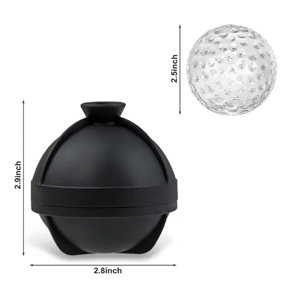 Golf Ball Ice Mold Whiskey Round  Cube Tray 2.5 Inch