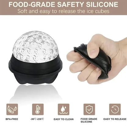 Golf Ball Ice Mold Whiskey Round  Cube Tray 2.5 Inch