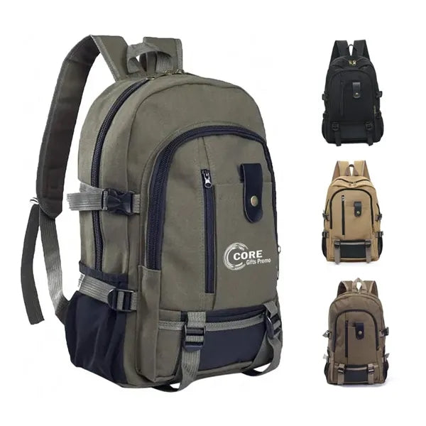 Retro Canvas Backpack Double Shoulder School Bag Unisex for